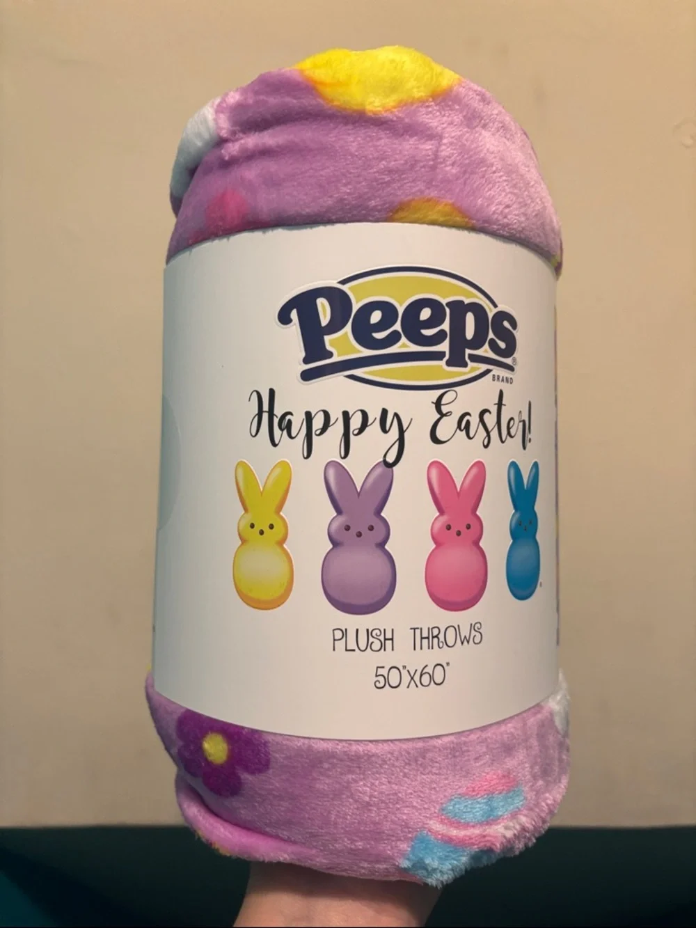 Peeps Happy Easter Plush Throw - Lavender Multicolor